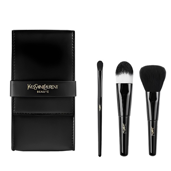 Yves Saint Laurent YSL Beauté Mini Brush Kit with Case BRAND NEW - Picture 1 of 3